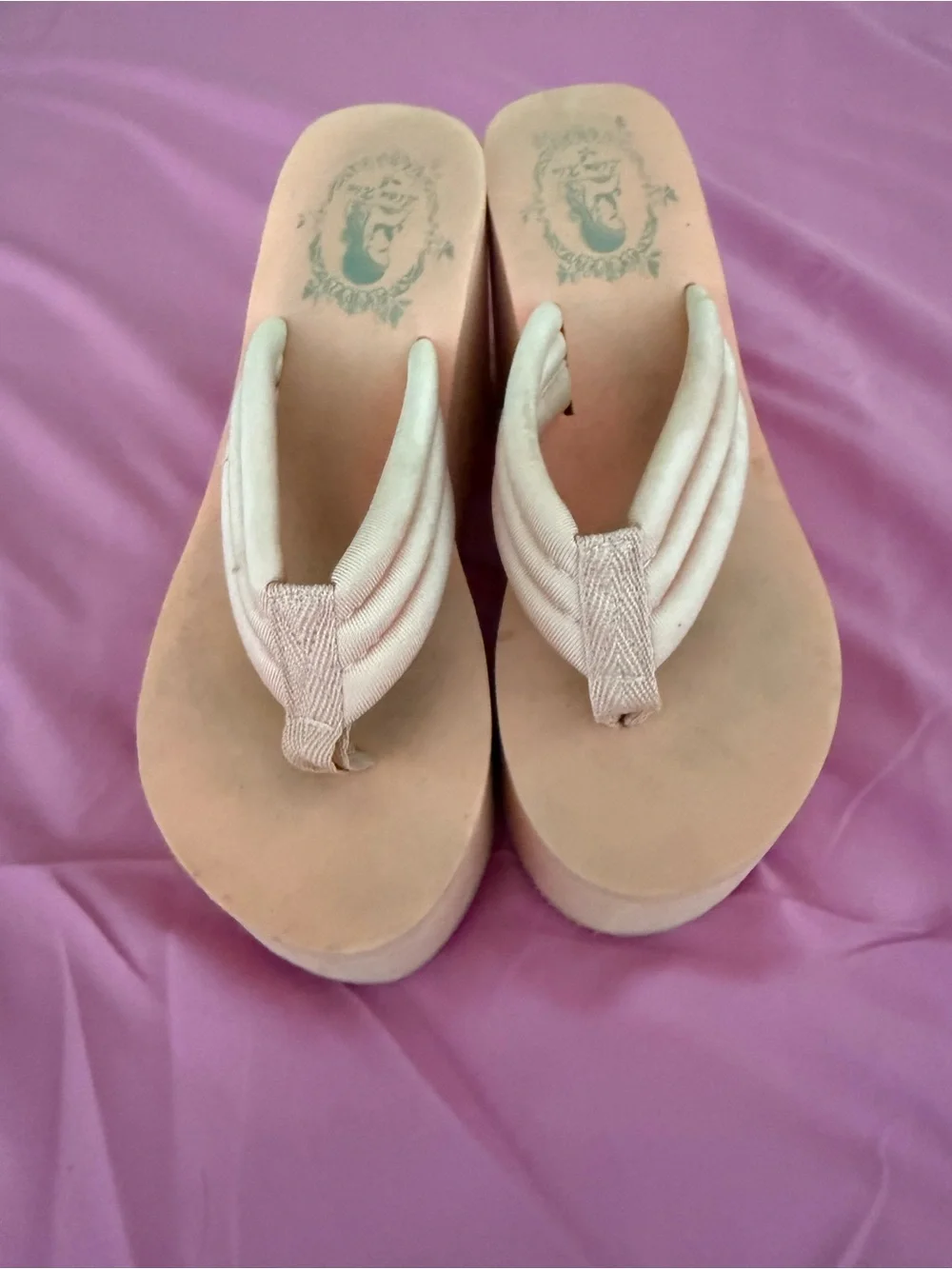 Women’s Platform Flip Flop Sandals - Pale Pink